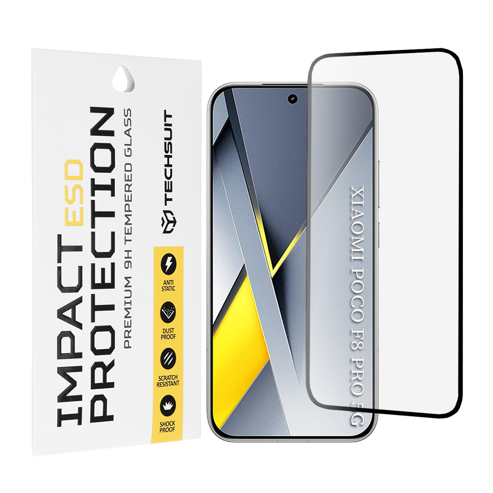 Ochranné sklo Techsuit ESD Glass pro Xiaomi Poco F8 Pro černé