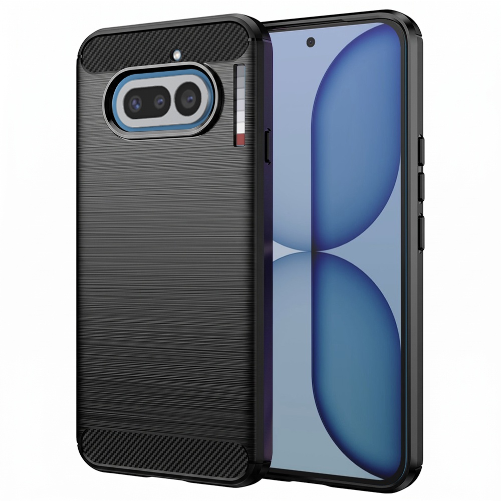 Kryt Techsuit Carbon Silicone pro Nothing Phone (4a) černý