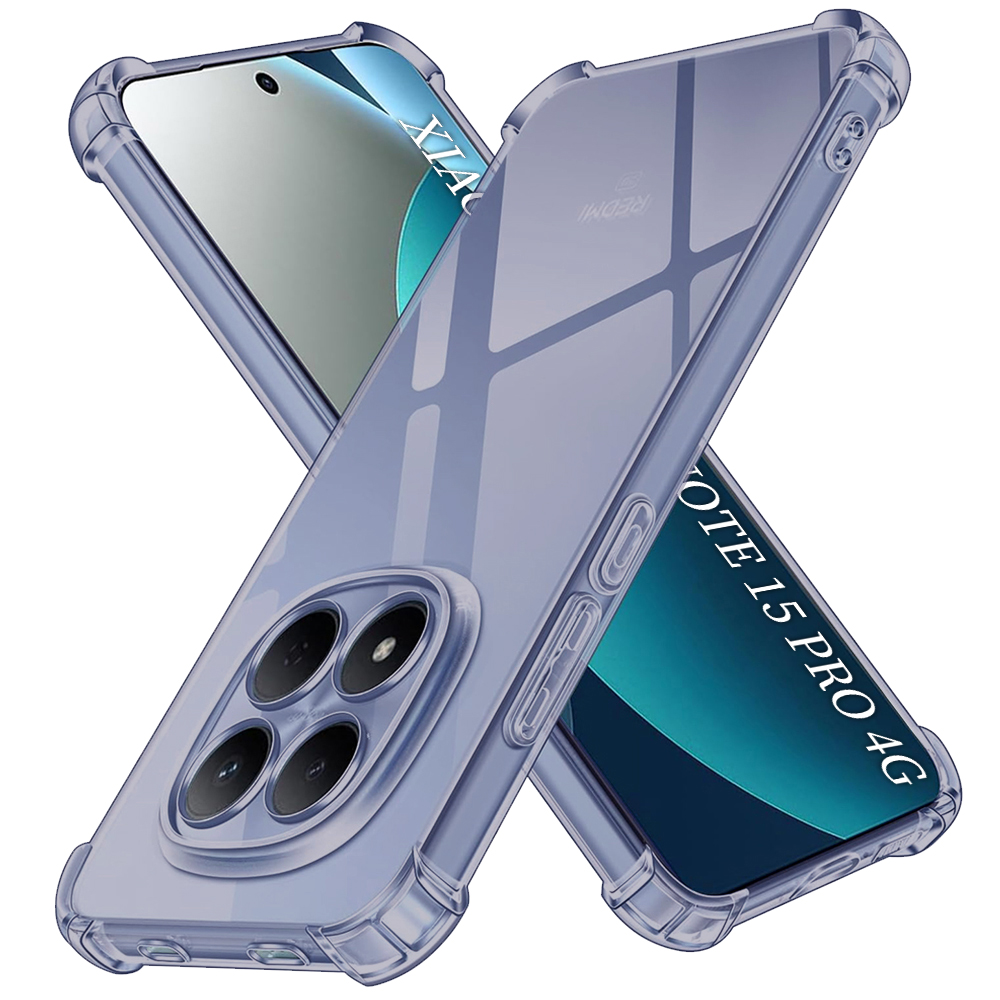 Kryt Techsuit Shockproof Clear Silicone pro Xiaomi Redmi Note 15 Pro 4G kouřově černý