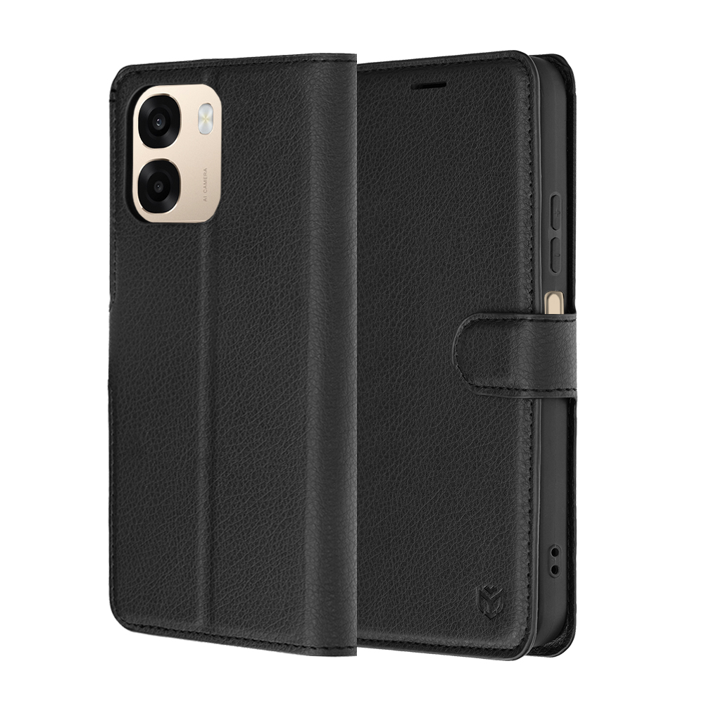 Pouzdro Techsuit Leather Folio pro Oppo A6 4G černé