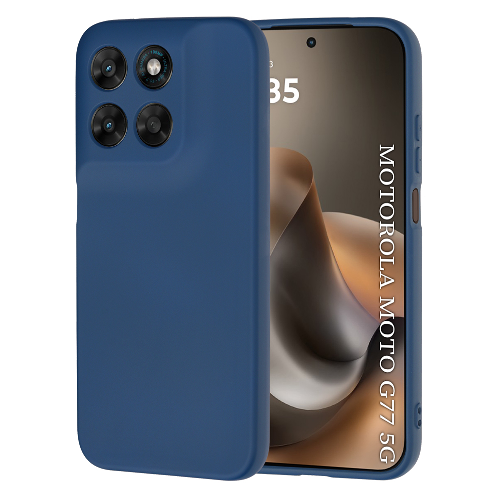 Silikonový kryt Techsuit SoftFlex pro Motorola Moto G77 a G67 námořnicky modrý