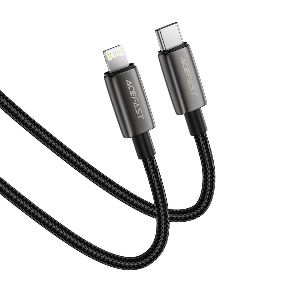 Kabel datový Acefast C23-01 USB-C na Lightning 30W opletený 1.2m černý
