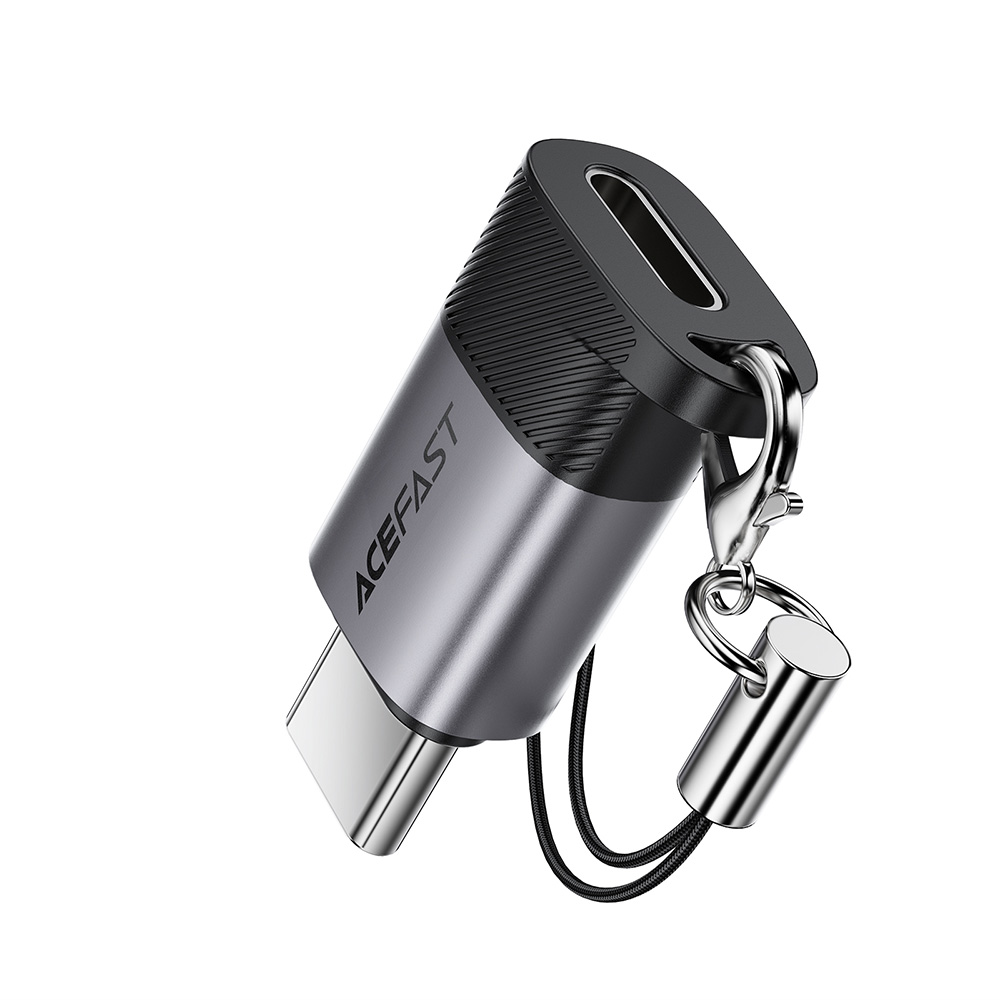 Adaptér Acefast J19 z Lightning na USB-C šedý