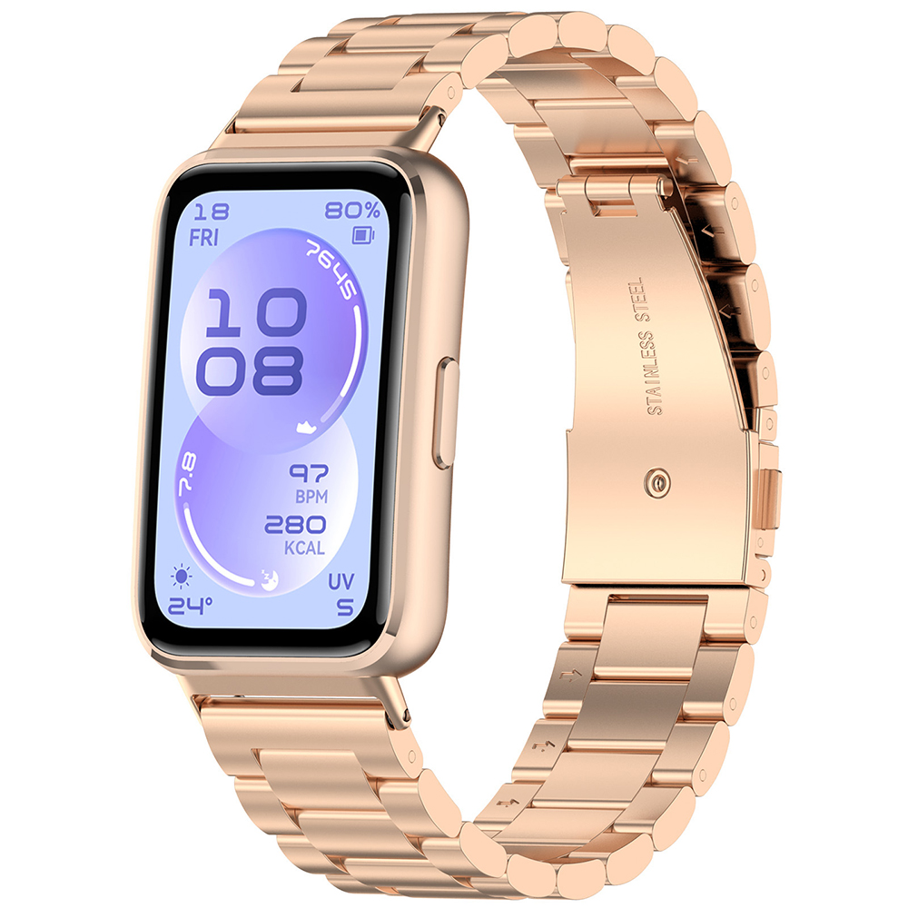 Řemínek kovový Techsuit Watchband W010 růžový