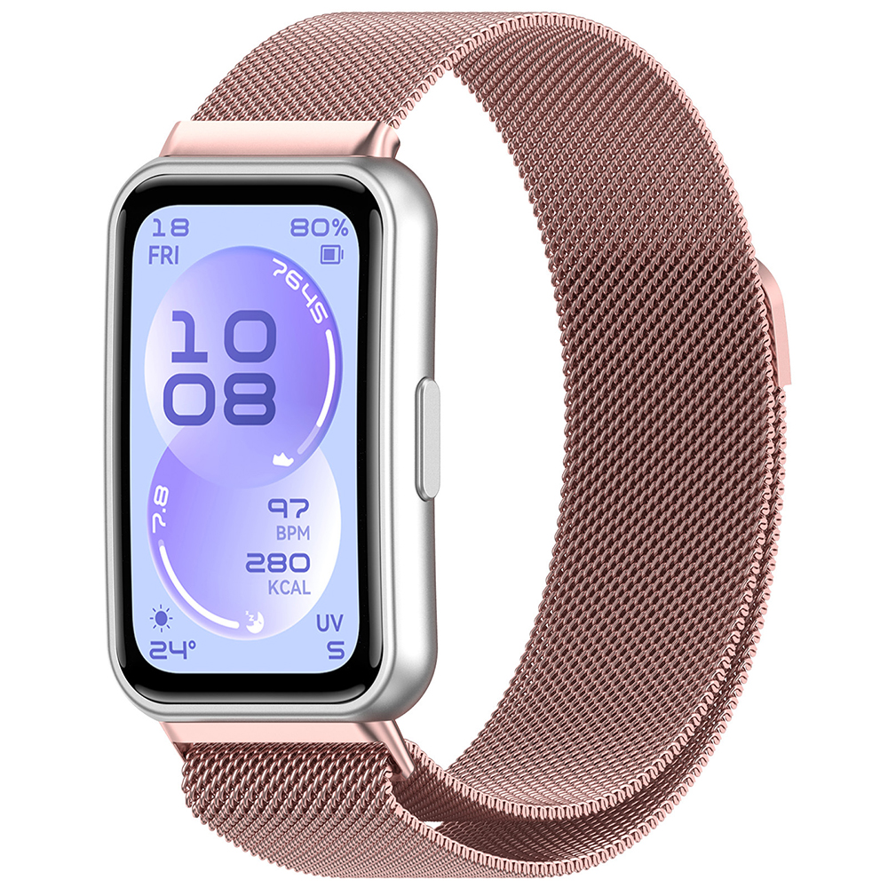 Řemínek kovový Techsuit Watchband W009 růžový