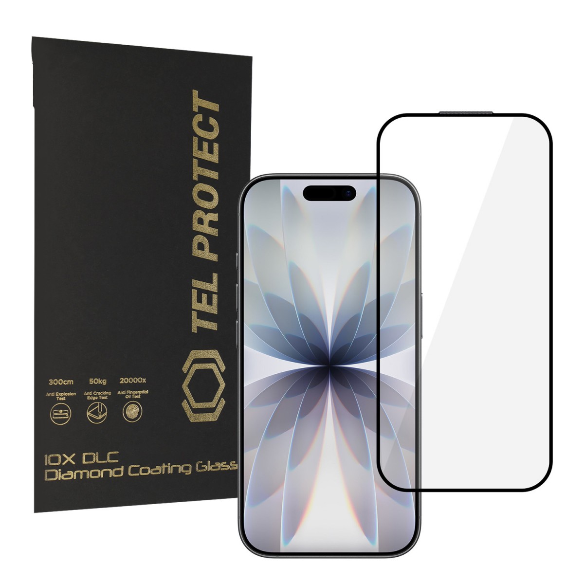 Tvrzené sklo Tel Protect 10X HD DLC pro iPhone 16 Pro/17