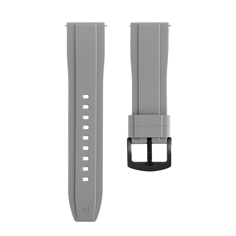 Řemínek Tactical Quick Release silikonový 24mm šedý