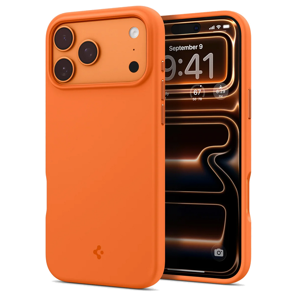 Kryt Spigen Silicone Fit MagSafe pro iPhone 17 Pro vesmírně oranžový
