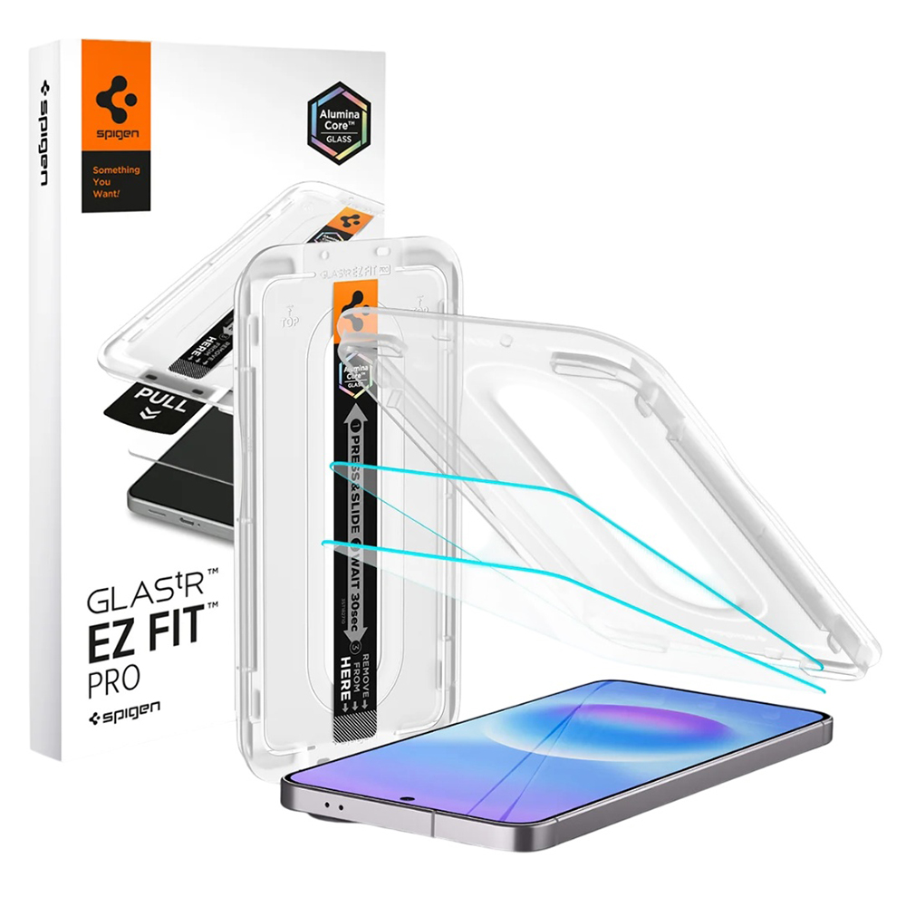 Ochranné sklo Spigen Glas.tR EZ-FIT Pro pro Samsung Galaxy A57 5G průhledné