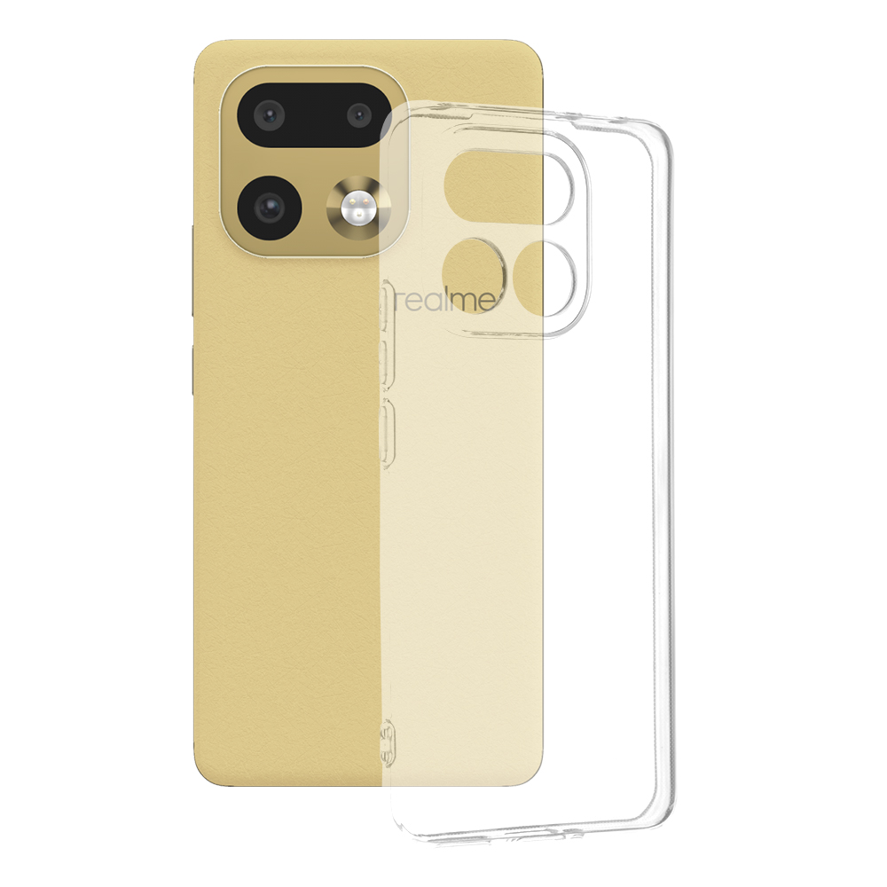 Kryt Techsuit Clear Silicone pro Realme 16 Pro+ průhledný