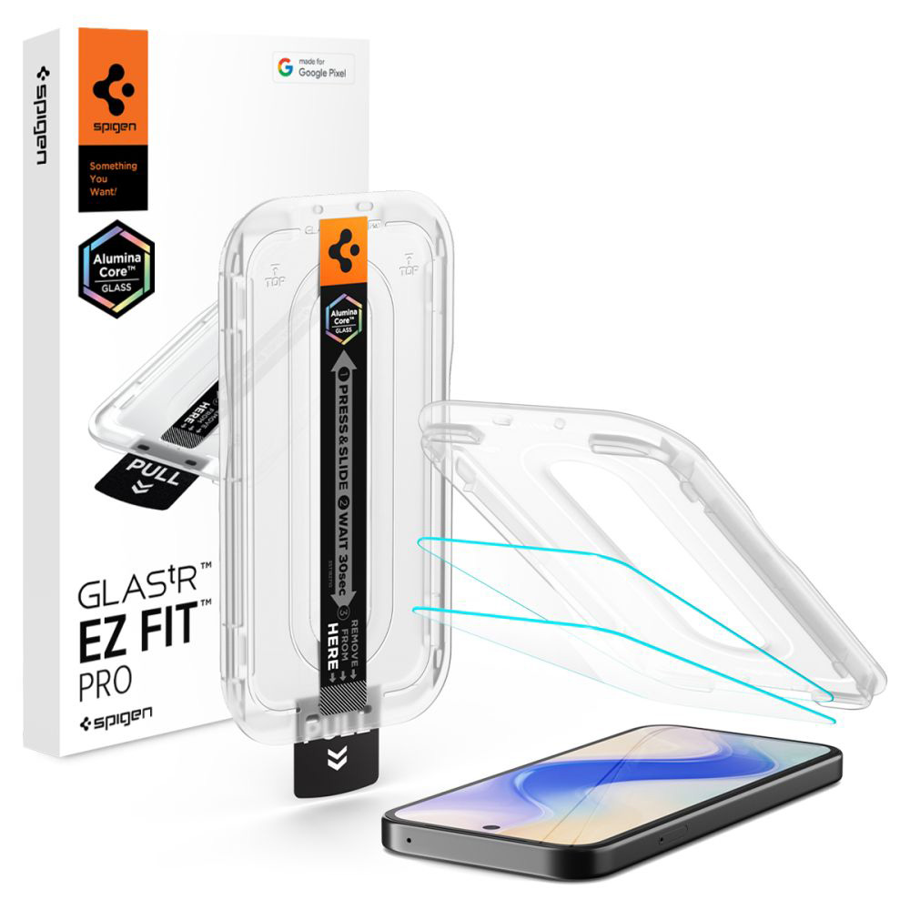 Ochranné sklo Spigen Glas.tR EZ-FIT pro Google Pixel 10a průhledné