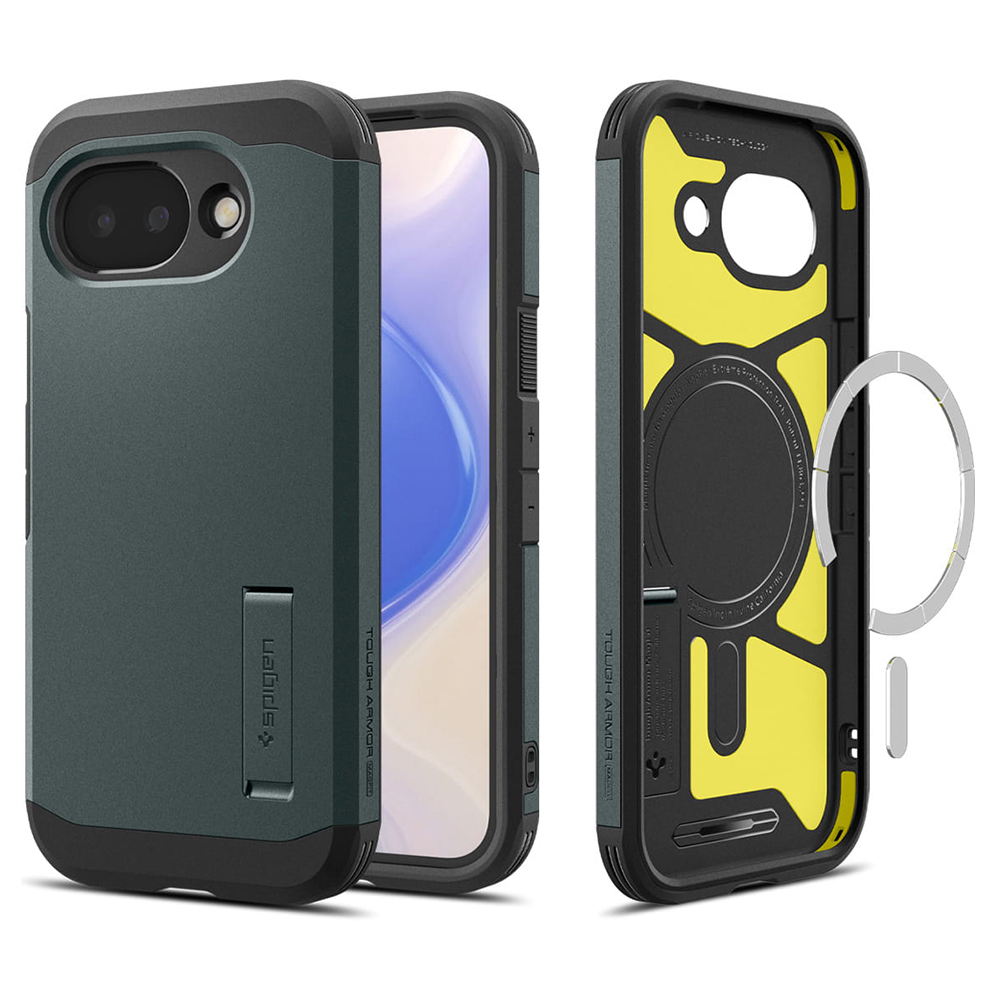 Kryt Spigen Tough Armor MagSafe pro Google Pixel 10a hlubinně zelený