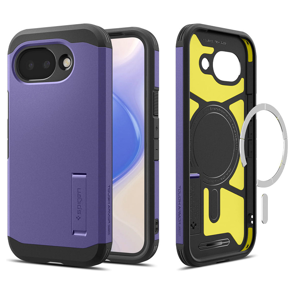 Kryt Spigen Tough Armor MagSafe pro Google Pixel 10a popelavě fialový