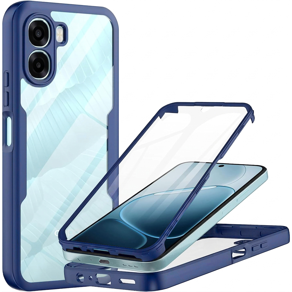Ochranný kryt s fólií Techsuit ColorVerse 360 Series Oppo A6x a A6k modrý