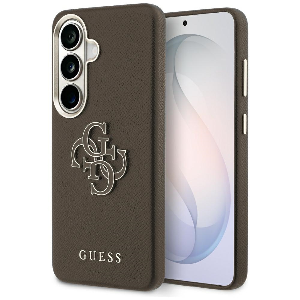 Kryt Guess Grained Big 4G Metal Logo Samsung Galaxy S26 hnědý