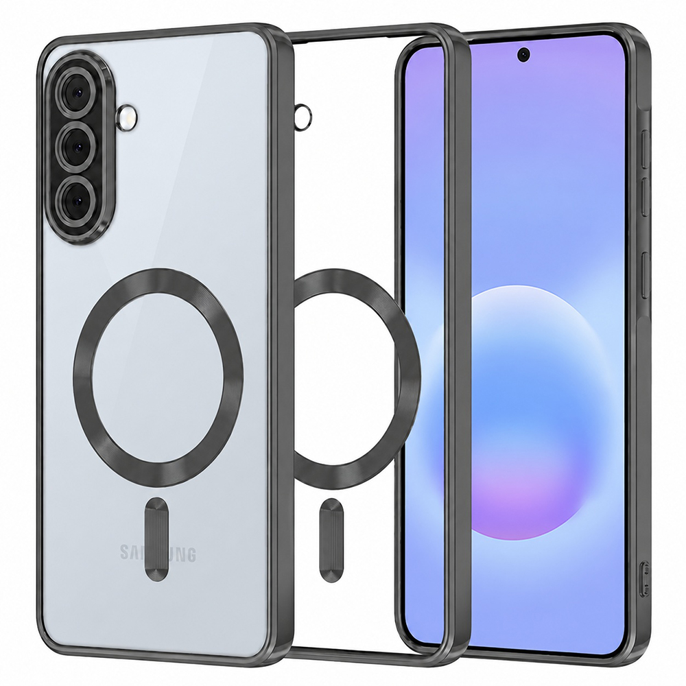 Kryt Techsuit Luxury Crystal MagSafe Samsung Galaxy A57 5G černý
