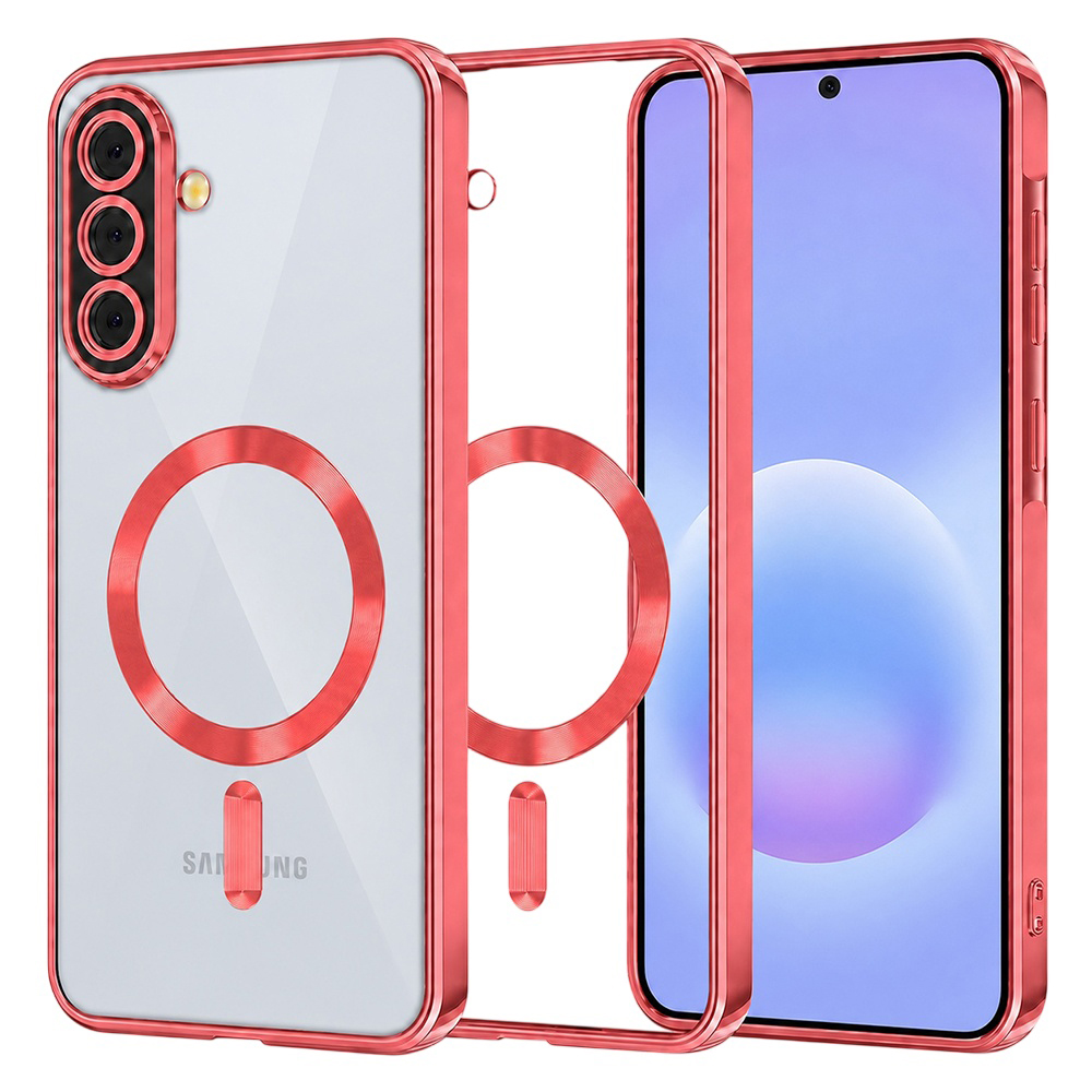 Kryt Techsuit Luxury Crystal MagSafe Samsung Galaxy A57 5G červený