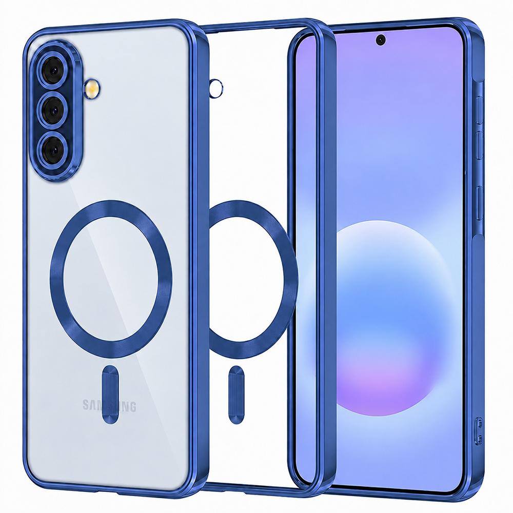 Kryt Techsuit Luxury Crystal MagSafe Samsung Galaxy A57 5G tmavě modrý