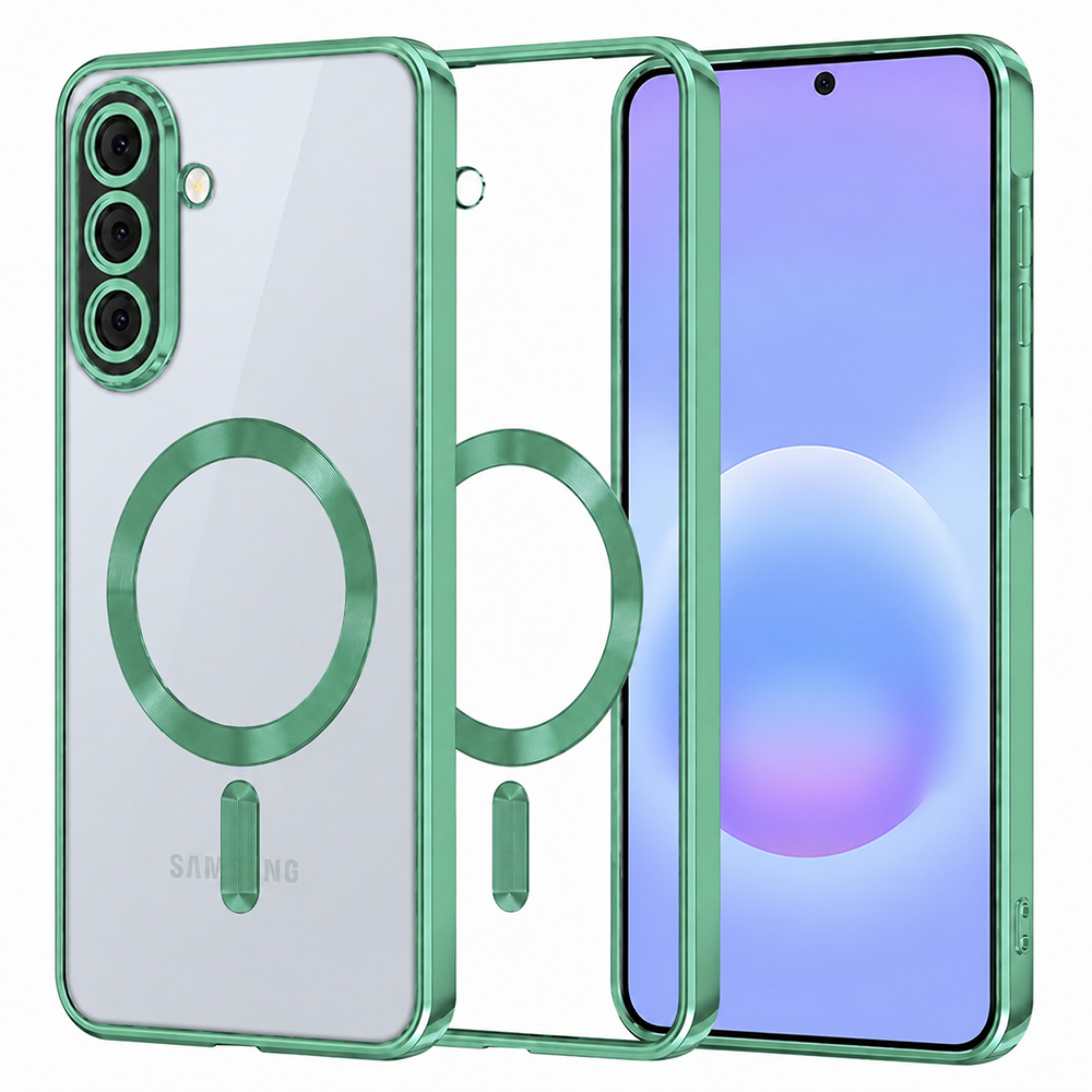 Kryt Techsuit Luxury Crystal MagSafe Samsung Galaxy A57 5G světle zelený