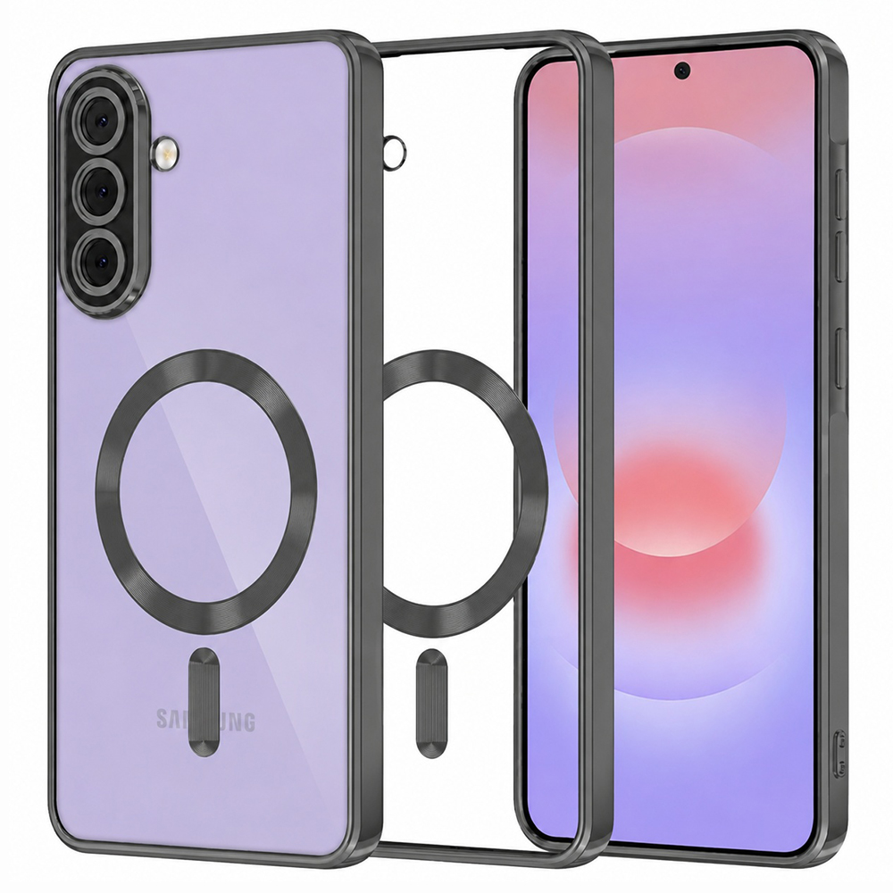 Kryt Techsuit Luxury Crystal MagSafe Samsung Galaxy A37 5G černý