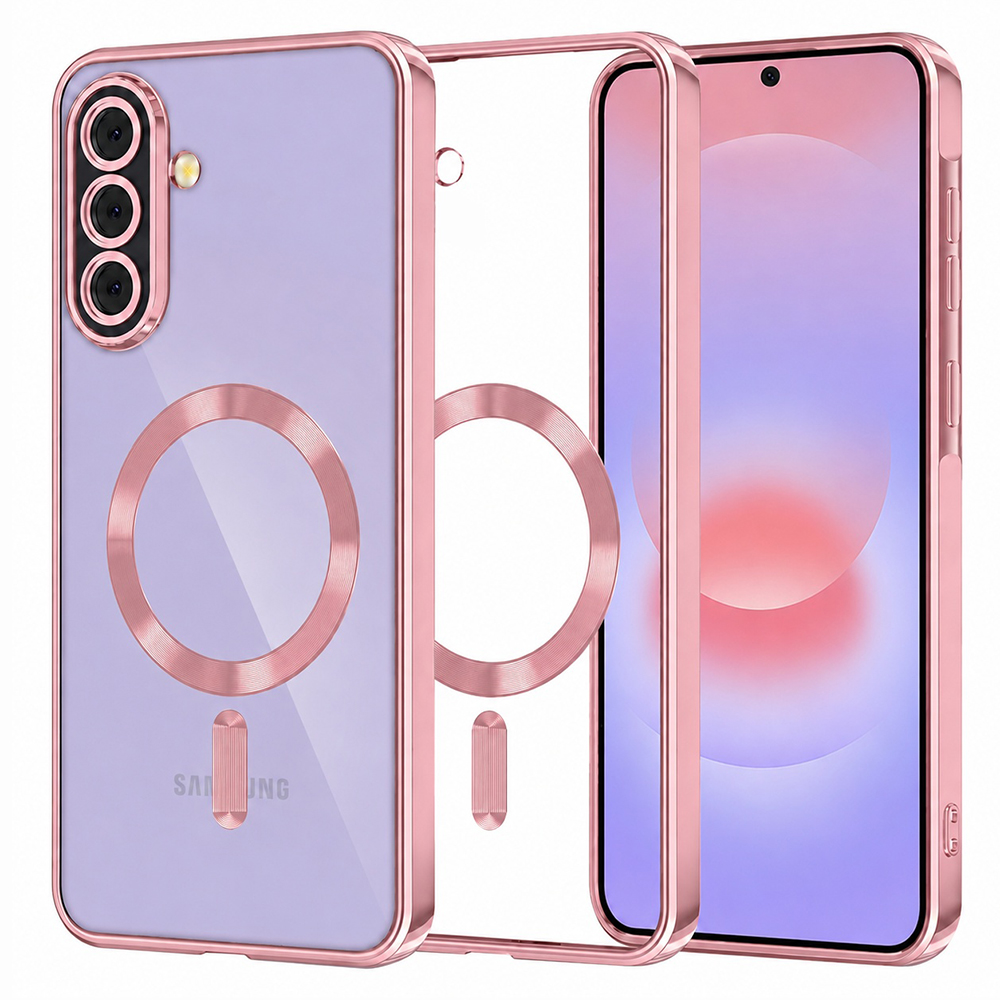 Kryt Techsuit Luxury Crystal MagSafe Samsung Galaxy A37 5G růžový