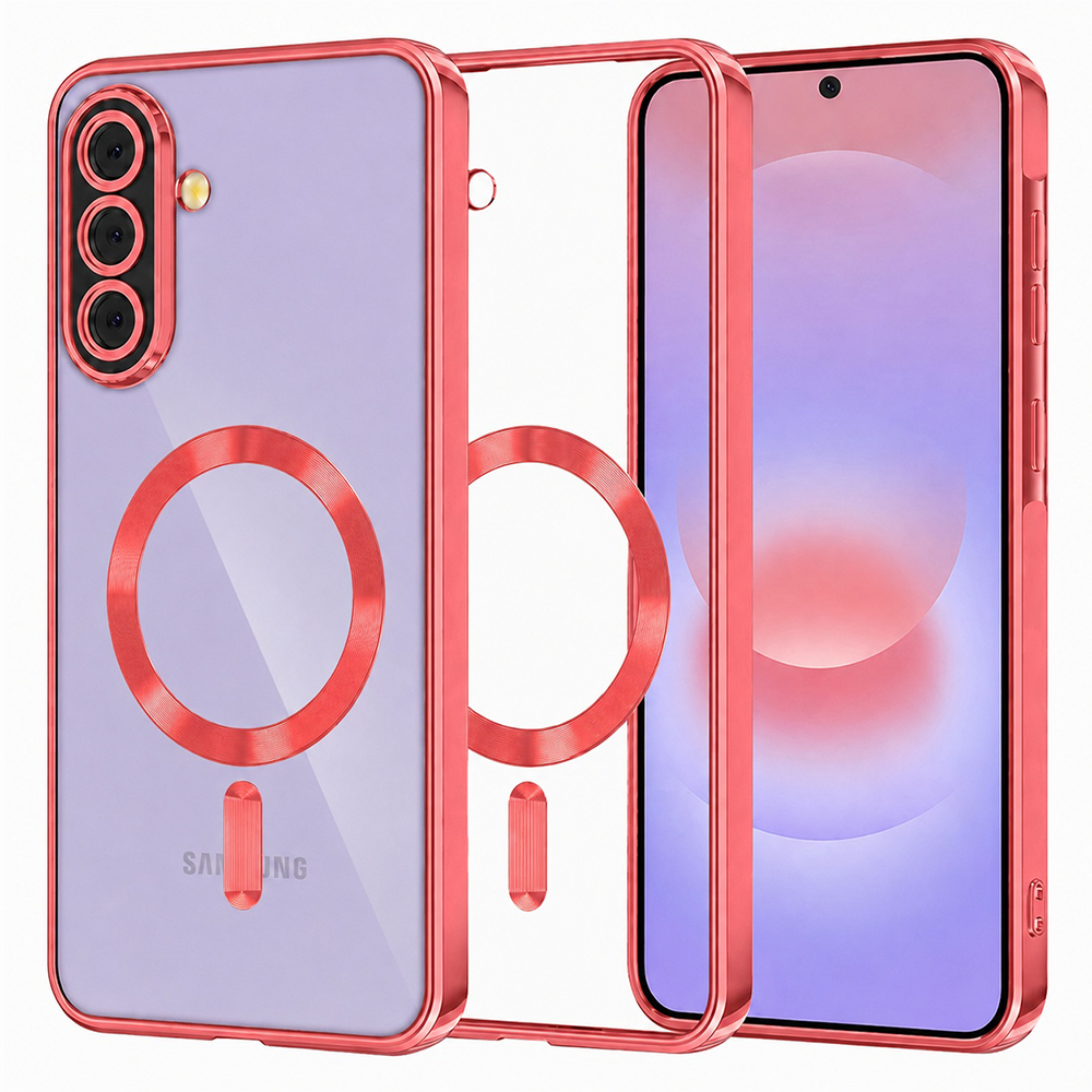 Kryt Techsuit Luxury Crystal MagSafe Samsung Galaxy A37 5G červený