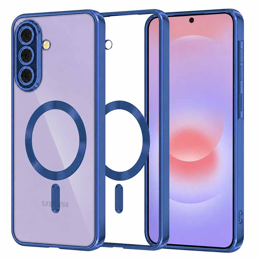 Kryt Techsuit Luxury Crystal MagSafe Samsung Galaxy A37 5G tmavě modrý