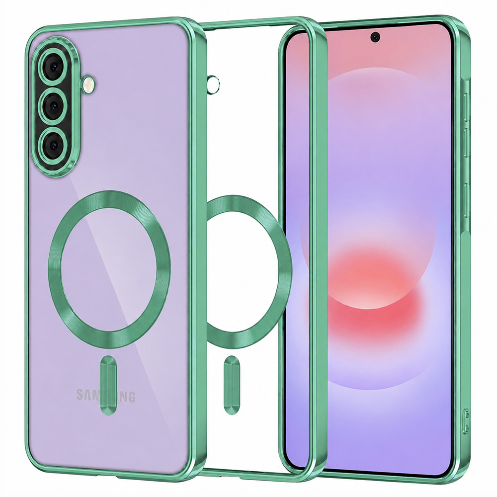 Kryt Techsuit Luxury Crystal MagSafe Samsung Galaxy A37 5G světle zelený