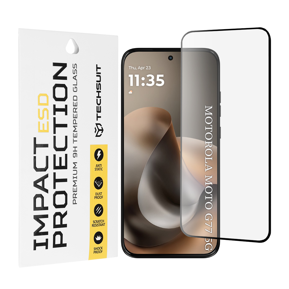 Ochranné sklo Techsuit ESD Glass Motorola Moto G77 G67 černé