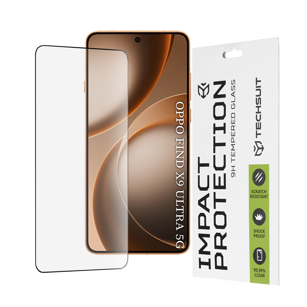 Ochranné sklo Techsuit 111D Full Cover Full Glue Glass Oppo Find X9 Ultra černé
