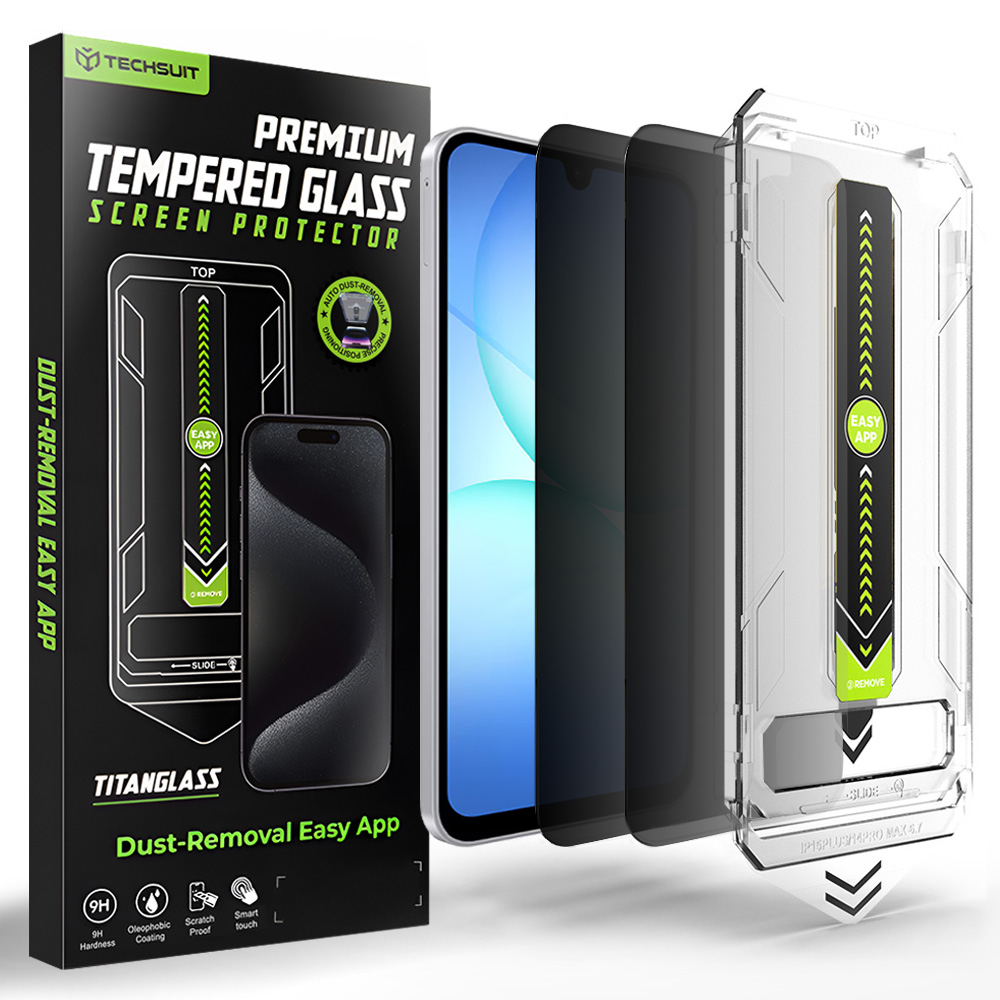 Tvrzené sklo Techsuit TitanGlass CrystalHD Privacy Samsung Galaxy A16 A17 2ks