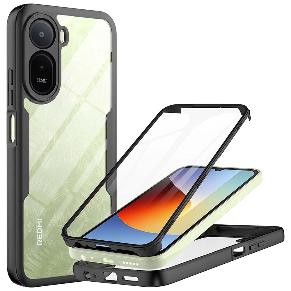 Kryt s ochranou displeje Techsuit ColorVerse 360 Series Xiaomi Redmi A7 Pro 4G černý