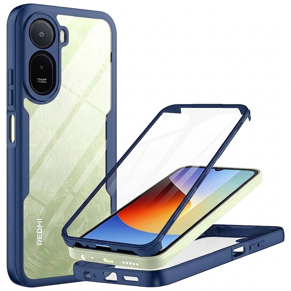 Kryt s ochranou displeje Techsuit ColorVerse 360 Series Xiaomi Redmi A7 Pro 4G modrý