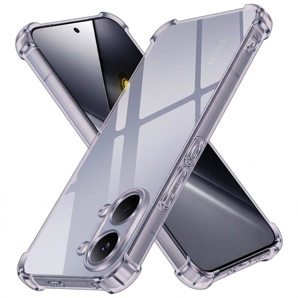 Silikonový kryt Techsuit Shockproof pro Xiaomi Poco X8 Pro Max kouřově černý