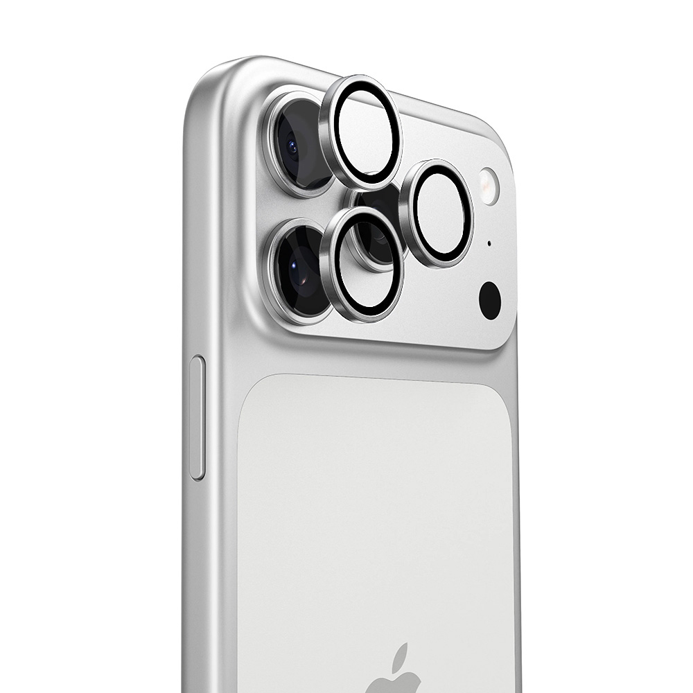 Ochranné sklo na fotoaparát Torras iPhone 17 Pro / iPhone 17 Pro Max stříbrné
