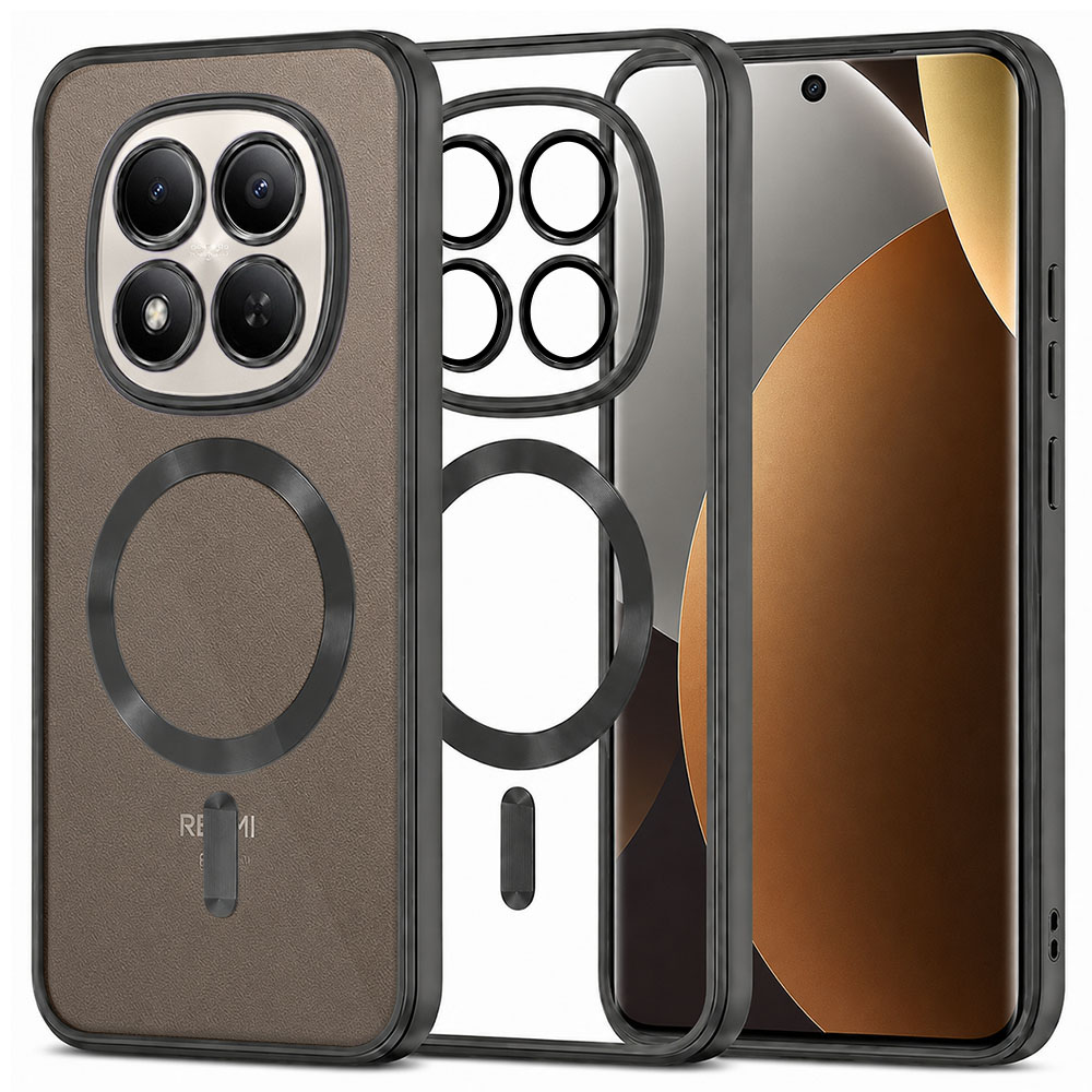 Kryt Techsuit Luxury Crystal MagSafe pro Xiaomi Redmi Note 15 Pro+ 5G / Poco M8 Pro 5G černý