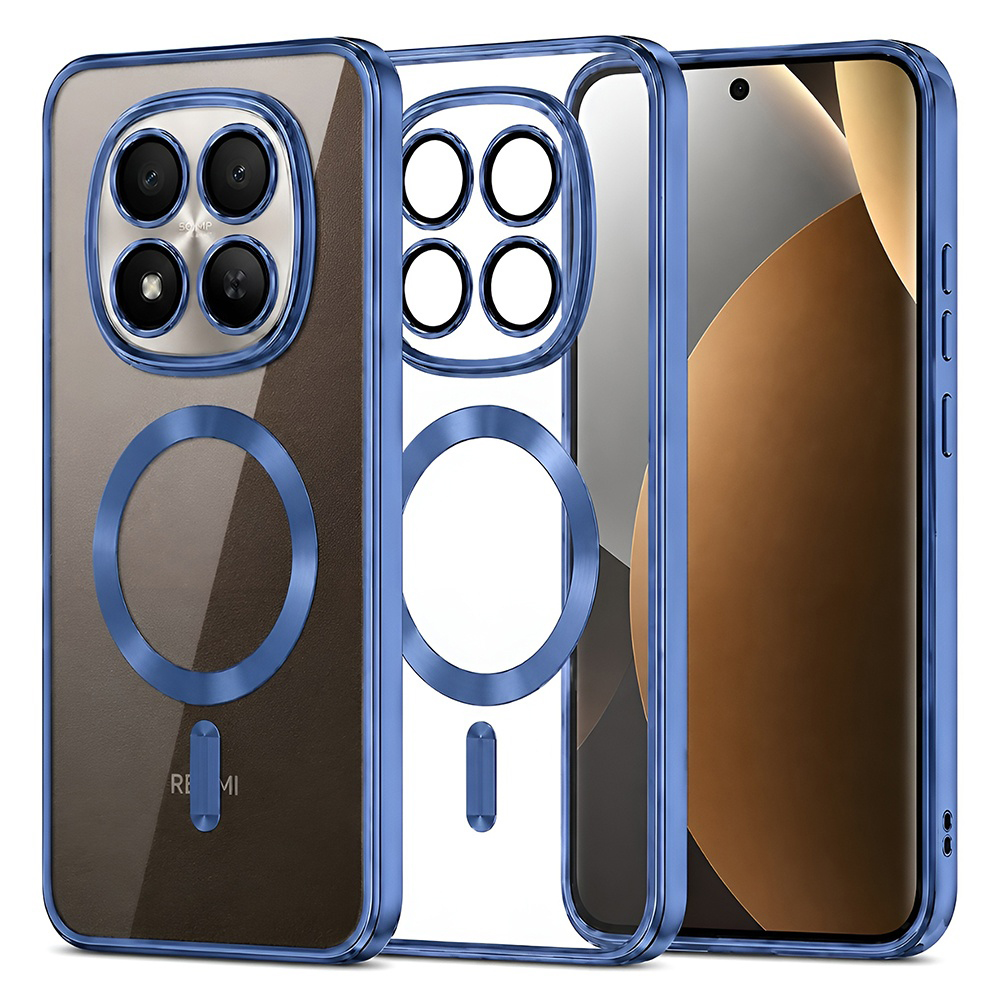 Kryt Techsuit Luxury Crystal MagSafe pro Xiaomi Redmi Note 15 Pro+ 5G / Poco M8 Pro 5G tmavě modrý