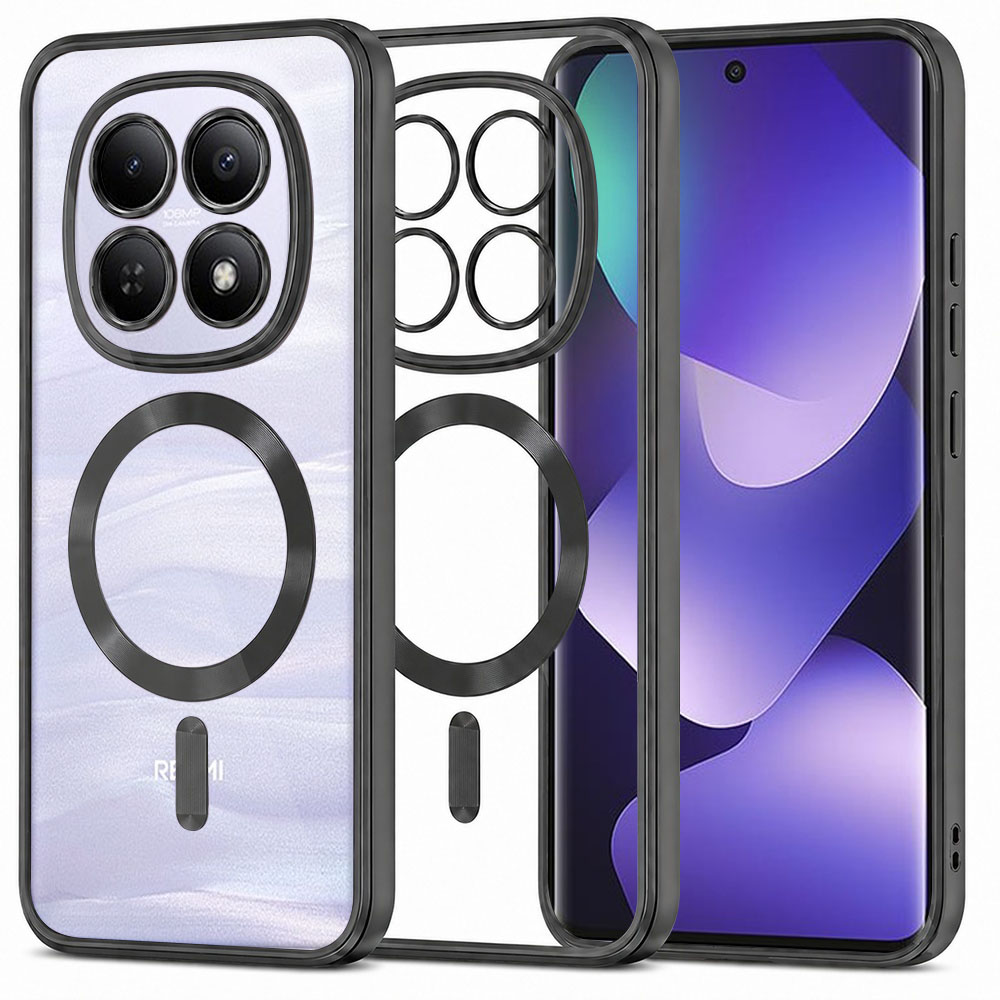 Kryt Techsuit Luxury Crystal MagSafe pro Xiaomi Redmi Note 15 5G / Note 15 4G / Poco M8 5G černý