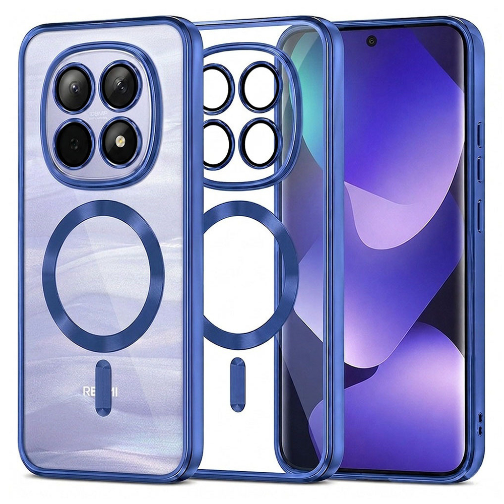 Kryt Techsuit Luxury Crystal MagSafe pro Xiaomi Redmi Note 15 5G / Note 15 4G / Poco M8 5G modrý