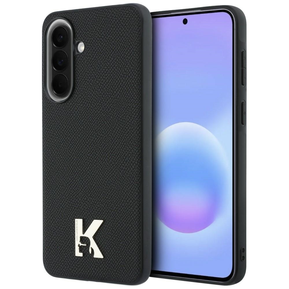 Kryt Karl Lagerfeld Hardcase Leather with K Head Logo (KLHCSA575PGFKHGK) pro Samsung Galaxy A57 5G černý