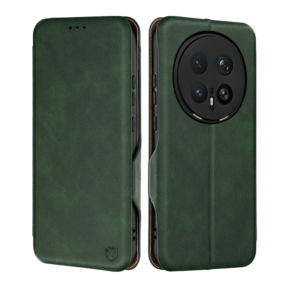Pouzdro na mobil Techsuit Safe Wallet Plus Honor Magic8 Pro zelené