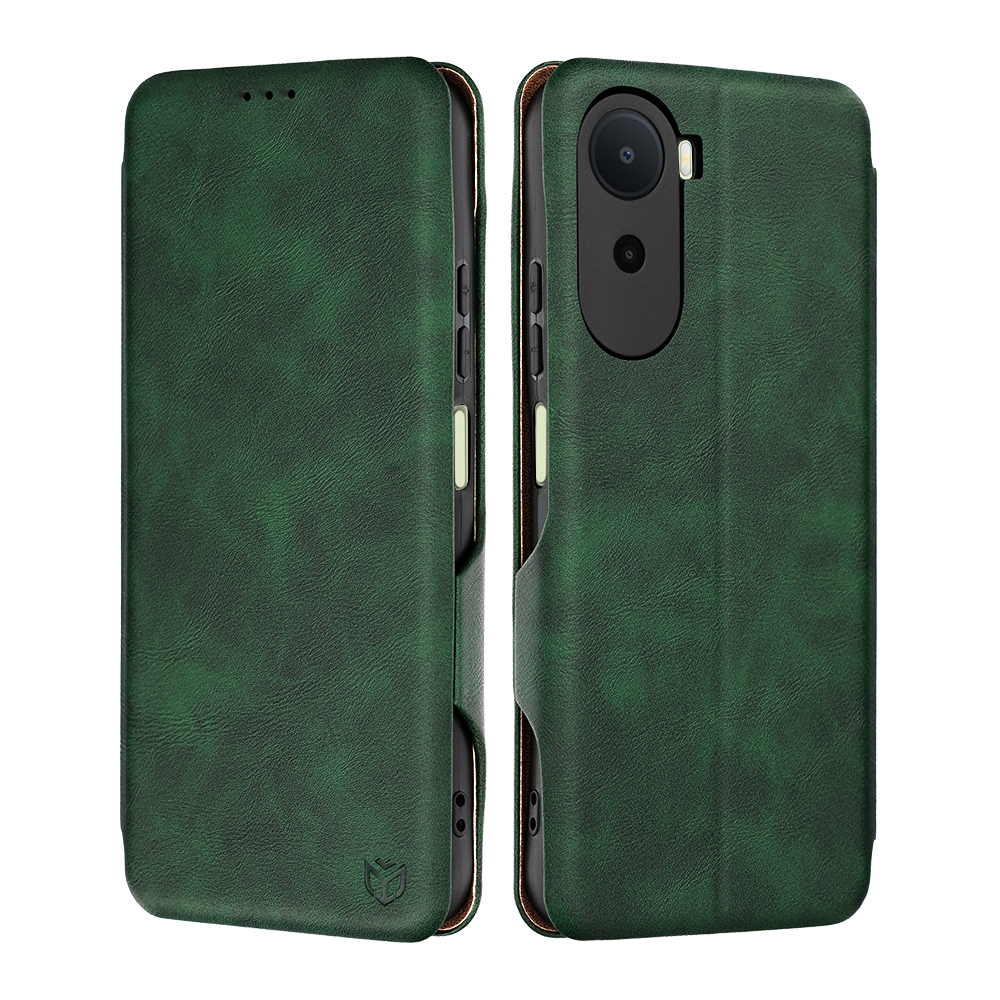 Pouzdro na mobil Techsuit Safe Wallet Plus Xiaomi Redmi A7 Pro 4G zelené