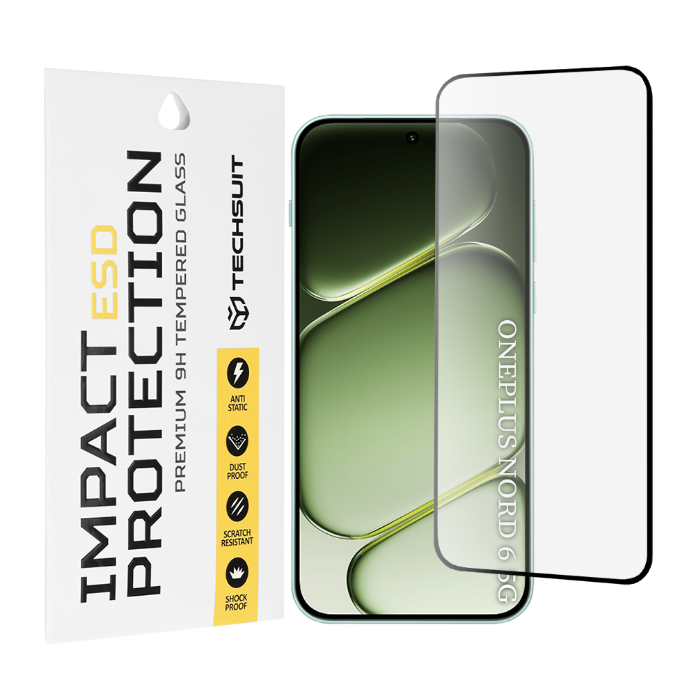 Tvrzené sklo Techsuit ESD Glass OnePlus Nord 6 černé
