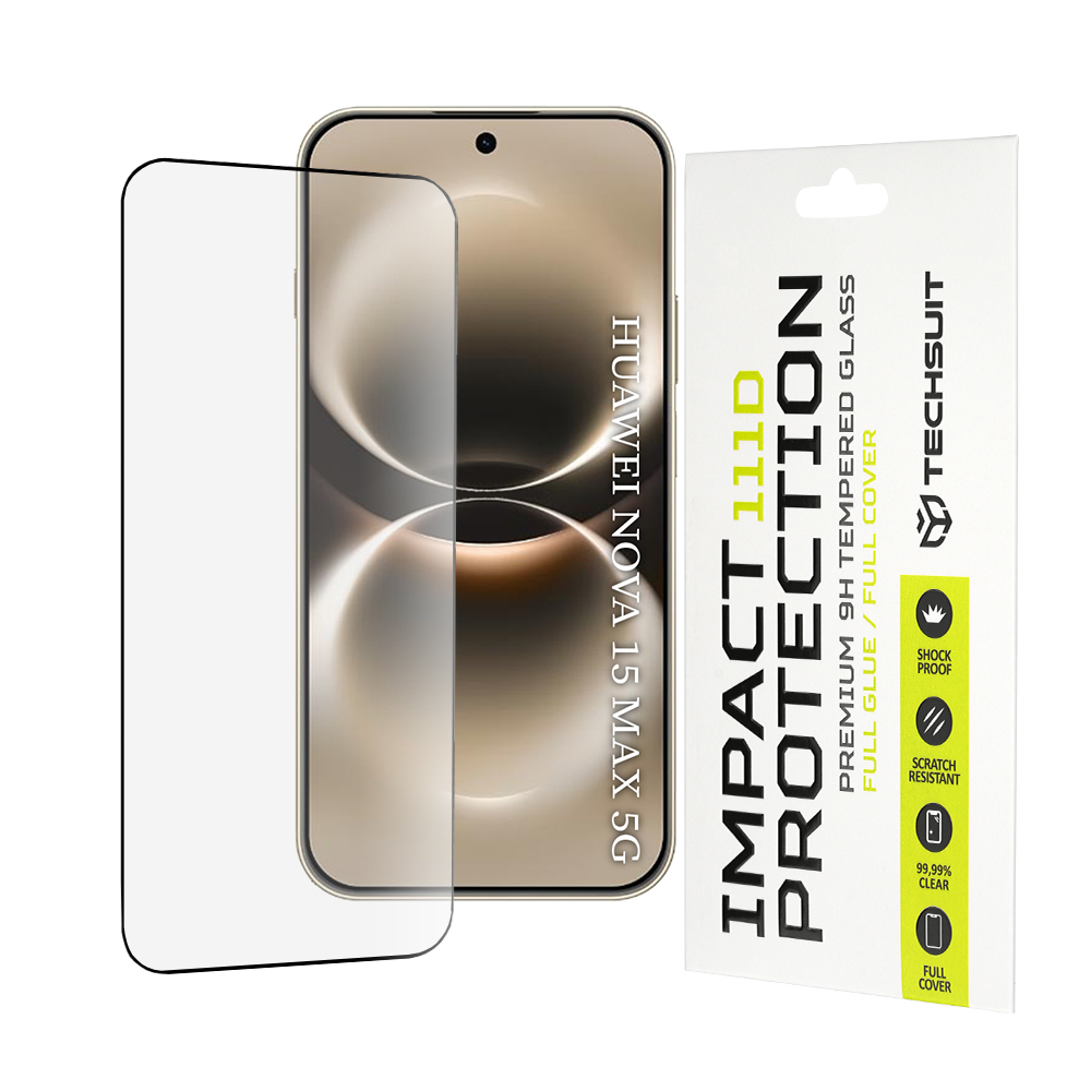 Tvrzené sklo Techsuit 111D Full Cover Huawei nova 15 Max černé