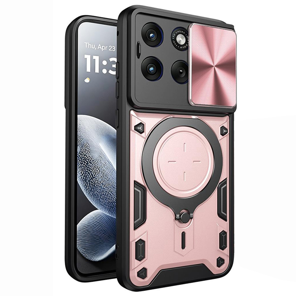 Kryt na mobil Techsuit CamGuard Pro Motorola Edge 70 Fusion růžově zlatý