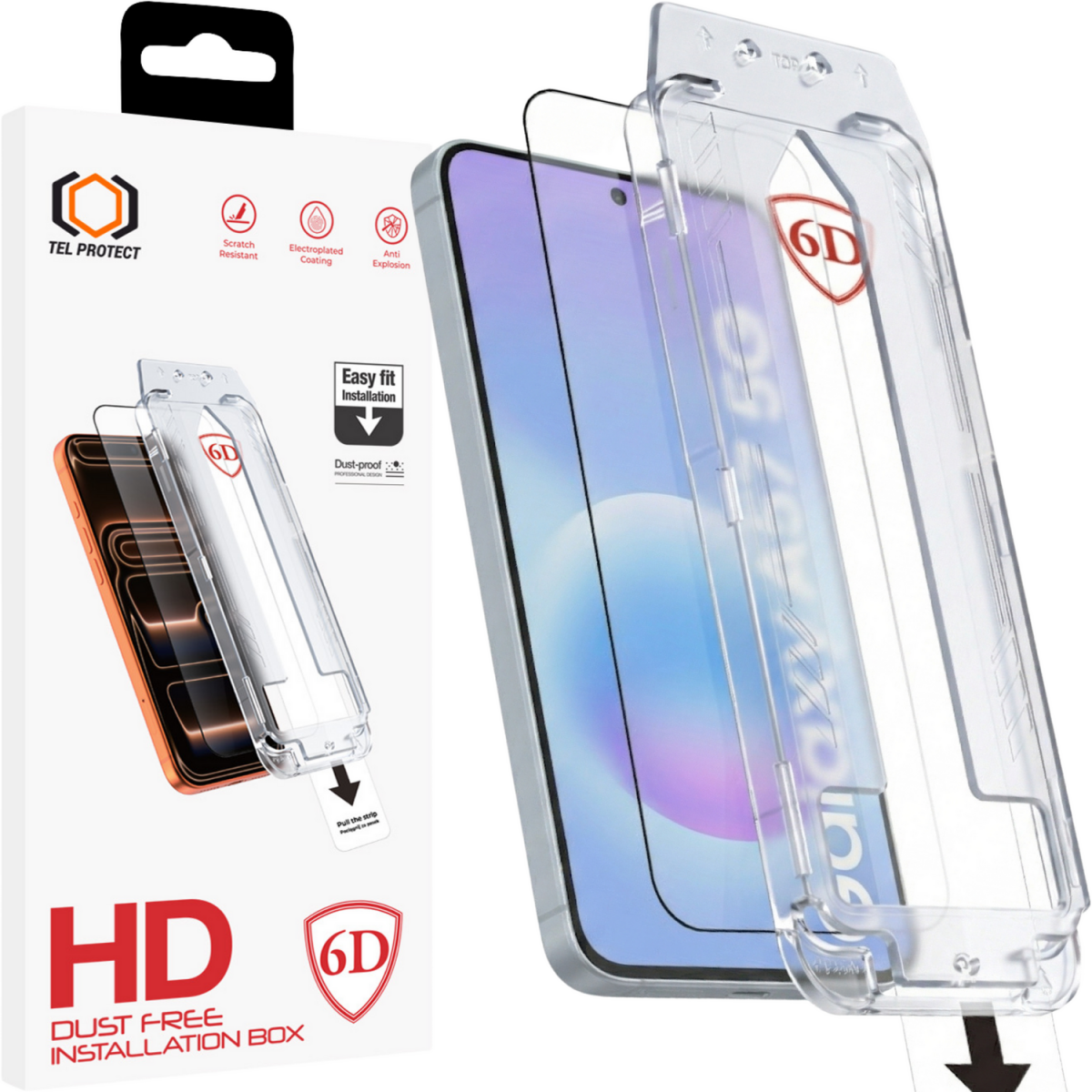 Tvrzené sklo Tel Protect Dust-Free Easy Fit Full Glue 6D pro Samsung Galaxy A56/A57 5G černé