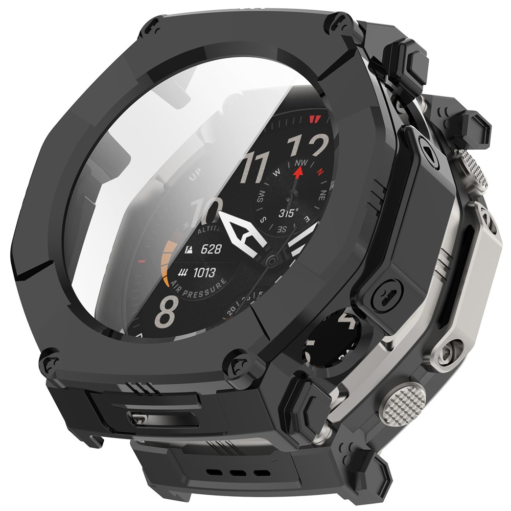 Ochranný kryt na hodinky s fólií Techsuit Defense360 Pro pro Amazfit T-Rex Ultra 2 černý