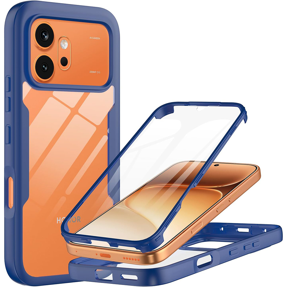 Ochranný kryt s fólií Techsuit ColorVerse 360 pro Honor 600 a 600 Pro modrý