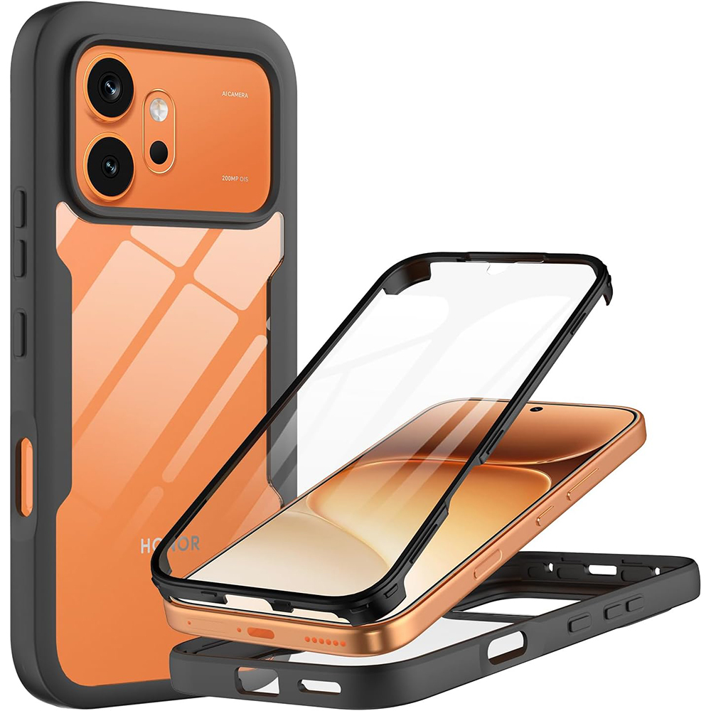 Ochranný kryt s fólií Techsuit ColorVerse 360 pro Honor 600 a 600 Pro černý