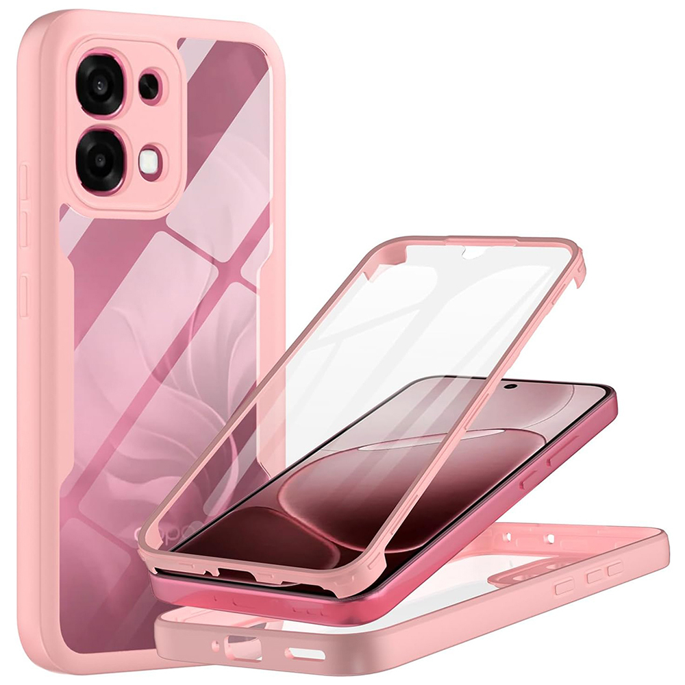 Ochranný kryt s fólií Techsuit ColorVerse 360 pro Oppo A6 Pro 4G a 5G růžový
